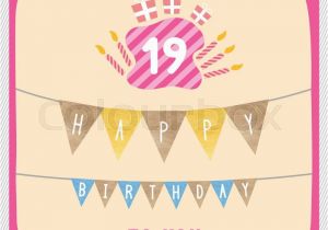 19th Birthday Invitations Happy 19th Birthday Anniversary Card with Gift Boxes and