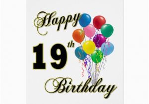 19th Birthday Invitations Happy 19th Birthday Merchandise Greeting Card Zazzle