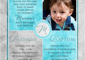 1st Birthday and Baptism Combined Invitations Free Printable First Birthday and Baptism Invitation