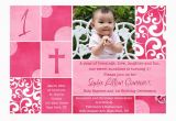 1st Birthday and Baptism Combined Invitations Free Printable First Birthday and Baptism Invitations