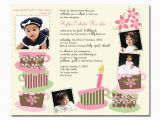 1st Birthday and Baptism Combined Invitations Pretty In Prints Prettyinprints Com Tea Party