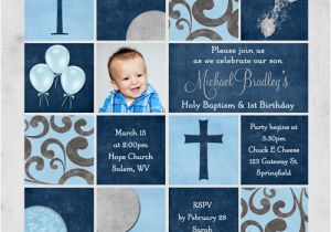 1st Birthday and Christening Invitation Wording First Birthday and Baptism Invitations Dolanpedia