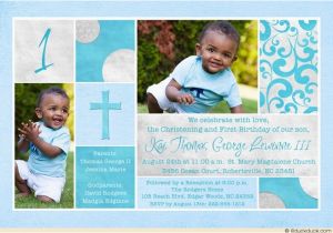 1st Birthday and Christening Invitation Wording First Birthday and Baptism Invitations Dolanpedia