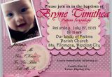 1st Birthday and Christening Invitation Wording First Birthday and Baptism Invitations First Birthday