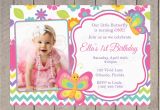 1st Birthday butterfly Invitations butterflies Birthday Invitation Spring First Birthday