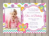 1st Birthday butterfly Invitations butterflies Birthday Invitation Spring First Birthday