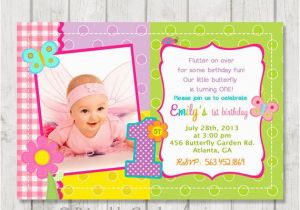 1st Birthday butterfly Invitations butterfly 1st Birthday Invitation Diy Custom by