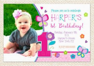 1st Birthday butterfly Invitations butterfly 1st Birthday Invitations butterfly Invitations
