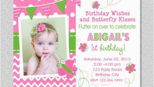 1st Birthday butterfly Invitations butterfly Birthday Invitation butterfly Invitation Girl