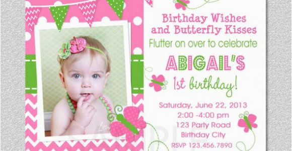 1st Birthday butterfly Invitations butterfly Birthday Invitation butterfly Invitation Girl