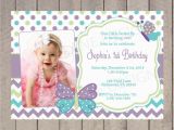 1st Birthday butterfly Invitations Girl First Birthday Invitation butterflies Spring First