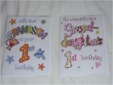 1st Birthday Cards for Granddaughter Grandson Granddaughter 1st Birthday Card Boy Girl First
