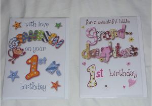 1st Birthday Cards for Granddaughter Grandson Granddaughter 1st Birthday Card Boy Girl First