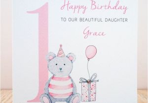 1st Birthday Cards for Granddaughter Handmade Personalised 1st Birthday Card Niece Daughter