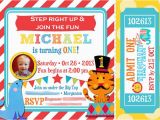 1st Birthday Circus Invitations Circus 1st Birthday Invitation Fisher Price Circus