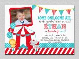 1st Birthday Circus Invitations Circus Birthday Invitation 1st Birthday Circus Party