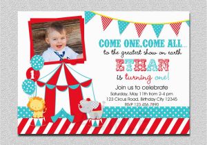 1st Birthday Circus Invitations Circus Birthday Invitation 1st Birthday Circus Party