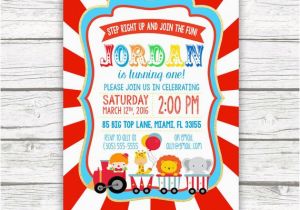 1st Birthday Circus Invitations Circus Birthday Invitation Circus Invitation Circus