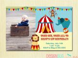 1st Birthday Circus Invitations Circus Carnival Birthday Invitation Circus Birthday First