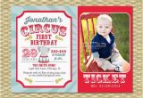 1st Birthday Circus Invitations Circus First Birthday Invitation Circus Birthday Invite