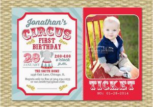 1st Birthday Circus Invitations Circus First Birthday Invitation Circus Birthday Invite