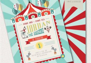 1st Birthday Circus Invitations Circus Invitation Circus theme Invitation Big top 1st