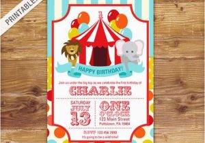 1st Birthday Circus Invitations First Birthday Carnival Invite Circus Invitation Carnival