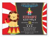 1st Birthday Circus Invitations First Birthday Invitations Circus Birthday Invitation