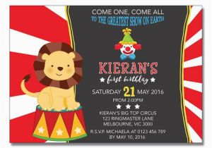 1st Birthday Circus Invitations First Birthday Invitations Circus Birthday Invitation