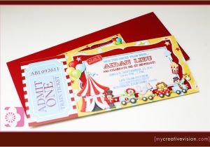 1st Birthday Circus Invitations Invitation Parlour Aidan 39 S Circus Train Party 1st Birthday