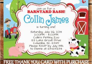 1st Birthday Farm Invitations Farm Animal Birthday Invitation Farm First Birthday