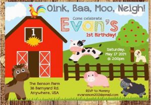 1st Birthday Farm Invitations Farm Birthday Invitation Farm Invitation Farm by