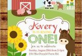 1st Birthday Farm Invitations Farm First Birthday Party Invitation Farm Birthday