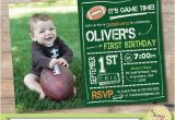 1st Birthday Football Invitations 1000 Ideas About Football First Birthday On Pinterest