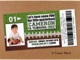 1st Birthday Football Invitations Best 20 Football Ticket Ideas On Pinterest Football