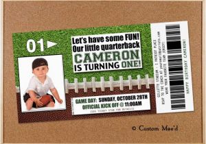 1st Birthday Football Invitations Best 20 Football Ticket Ideas On Pinterest Football