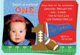 1st Birthday Football Invitations Football 1st Birthday Invitation Sports Party Printable