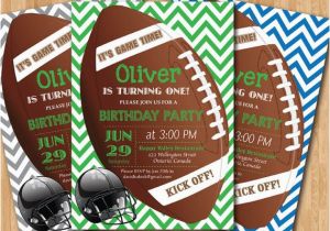 1st Birthday Football Invitations Football Birthday Invitation Boy 1st First Birthday Party