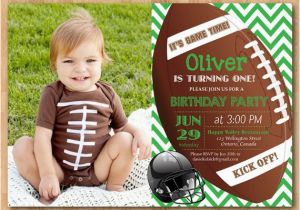 1st Birthday Football Invitations Football Birthday Invitation Boy 1st First Birthday Party