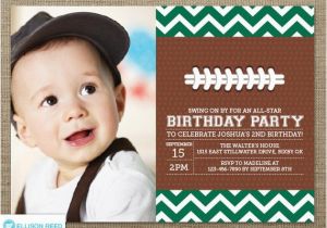 1st Birthday Football Invitations Football Invitation First Birthday Invitation Sports