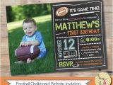 1st Birthday Football Invitations Football Party Invitation Football Birthday 1st Birthday or