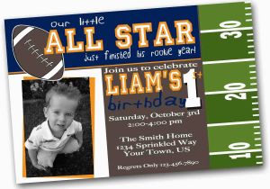 1st Birthday Football Invitations Items Similar to Football Birthday Invitation Football