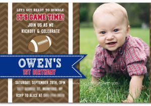 1st Birthday Football Invitations Your Baby Won 39 T Remember This Party First Birthday