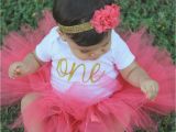 1st Birthday Girl Outfits Tutu First Birthday Outfit Girl Birthday Tutu Outfit Coral and