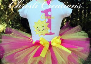 1st Birthday Girl Outfits Tutu You are My Sunshine Birthday Outfit Baby Girl Tutu 1st