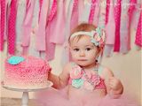 1st Birthday Girl Pictures Pink Aqua Birthday Tutu and Headband Outfit 1st
