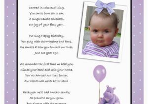 1st Birthday Girl Poems First Birthday Poems