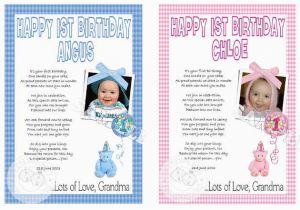 1st Birthday Girl Poems Personalised Photo Birthday Gifts Personalised Productions