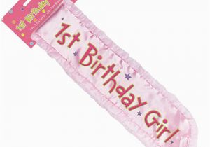 1st Birthday Girl Sash 1st Birthday 14 5 Quot Sash Each Party Supplies Ebay