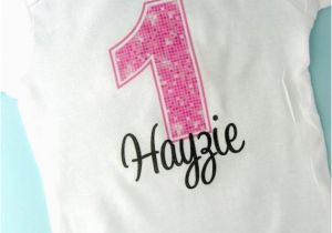 1st Birthday Girl Shirts First Birthday Onesie Pink 1st Birthday Shirt Personalized